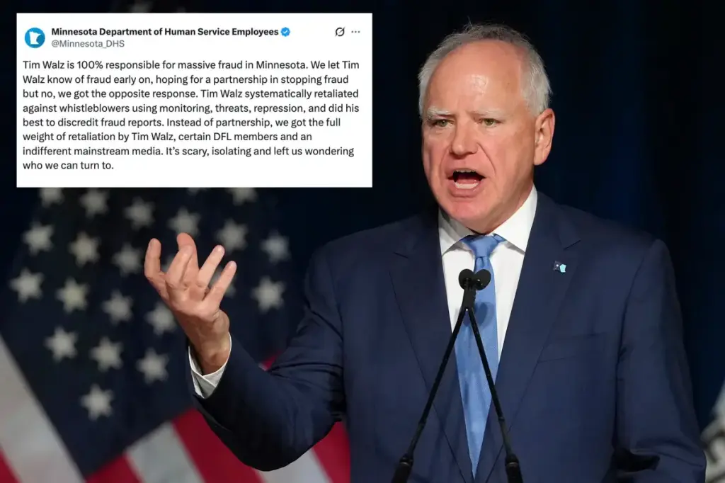 Minnesota social service workers criticize Governor Tim Walz as fully accountable for $1 billion state fraud