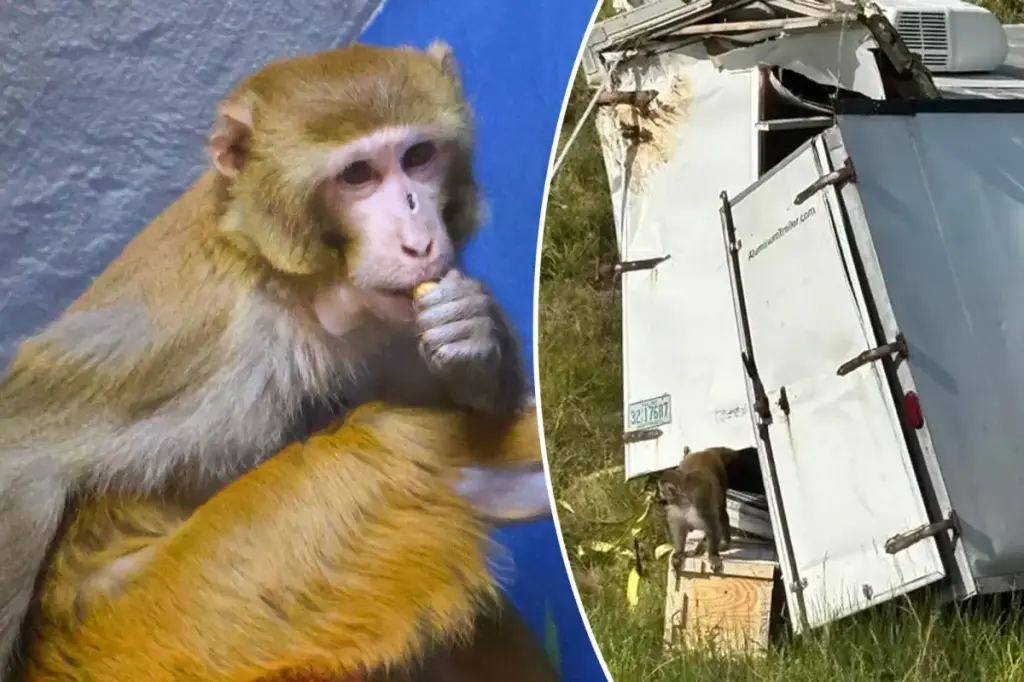 Monkey that once escaped from a truck in Mississippi is now being cared for in a wildlife refuge in New Jersey.