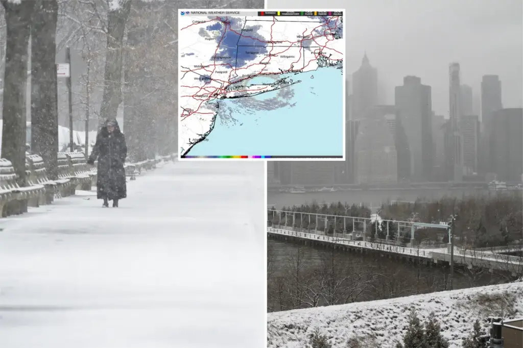 New York City expected to receive 3 inches of snowfall in the season's first snow.