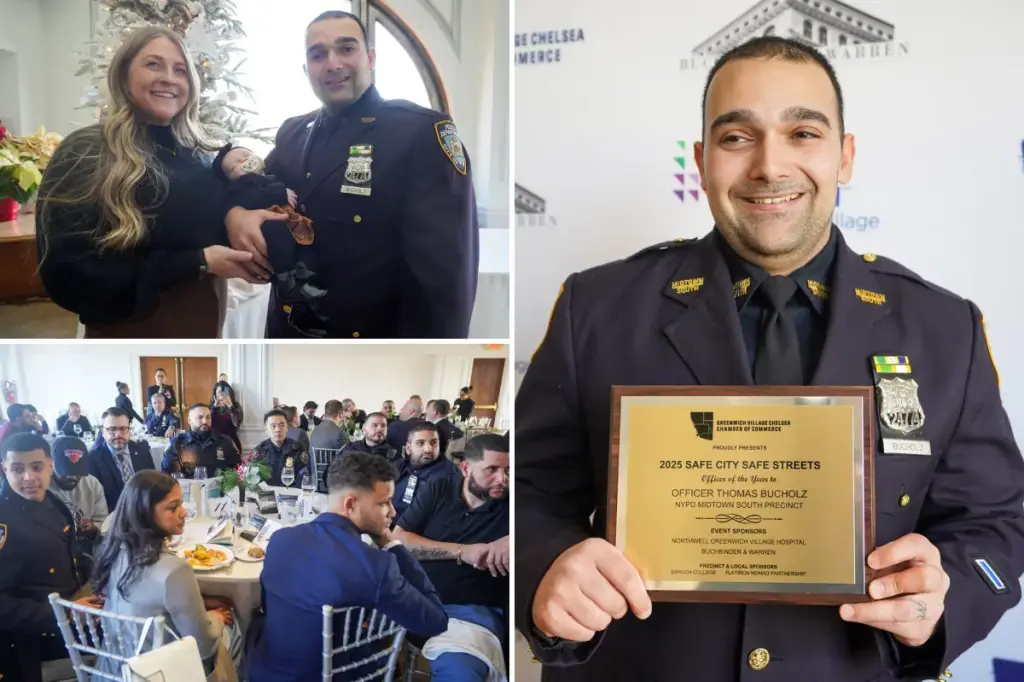 New father recognized as Midtown South's NYPD 'Officer of the Year' for capturing armed criminal