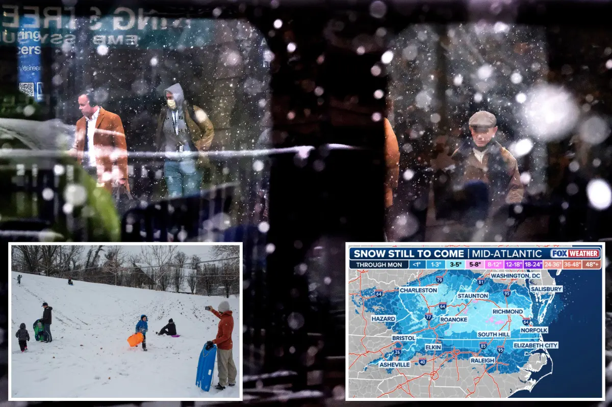 New winter storm reaching down to North Carolina and Virginia disrupts travel plans