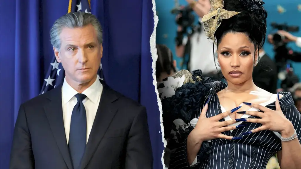Newsom's communications director criticizes Nicki Minaj following the rapper's remarks about the governor.