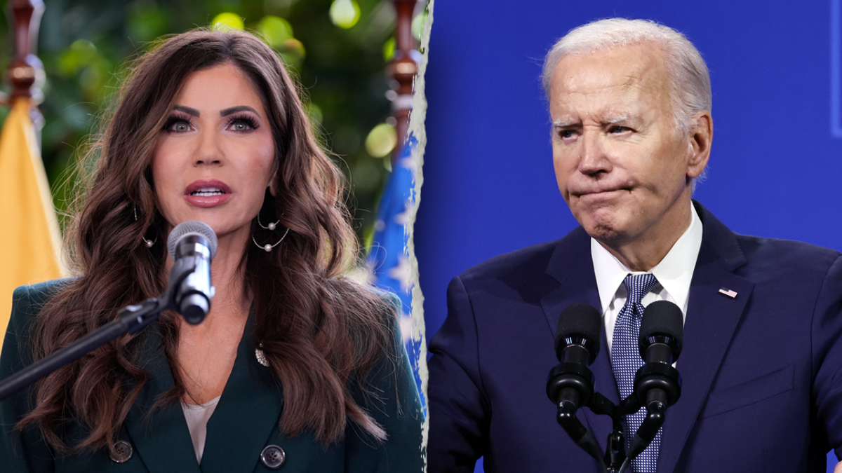 Noem says Biden used the Department of Homeland Security to bring terrorists into the US during a cabinet meeting.