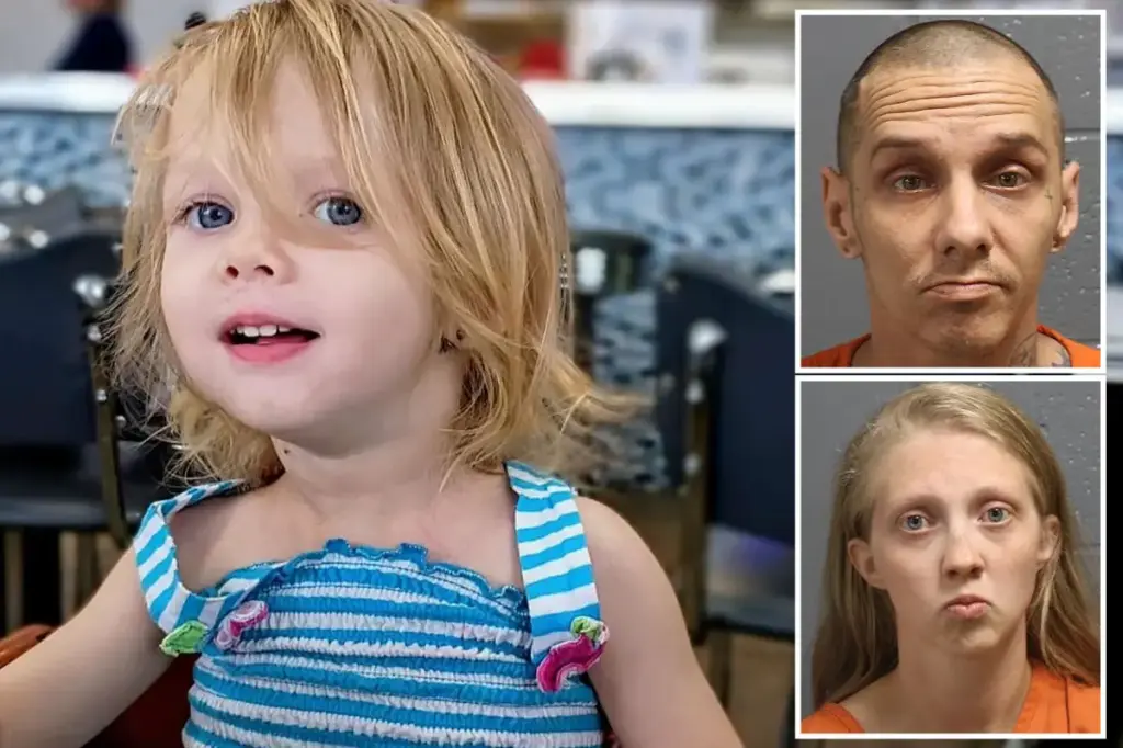 Oklahoma parents face murder charges after their 'malnourished' dog killed their 2-year-old daughter.