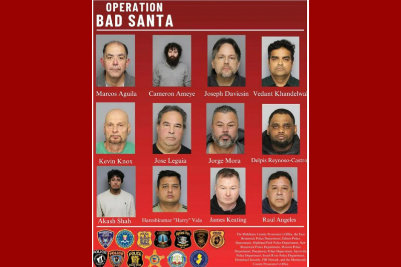 Operation Bad Santa: Middle school teacher among twelve taken into custody for child sex offenses in a collaborative undercover effort