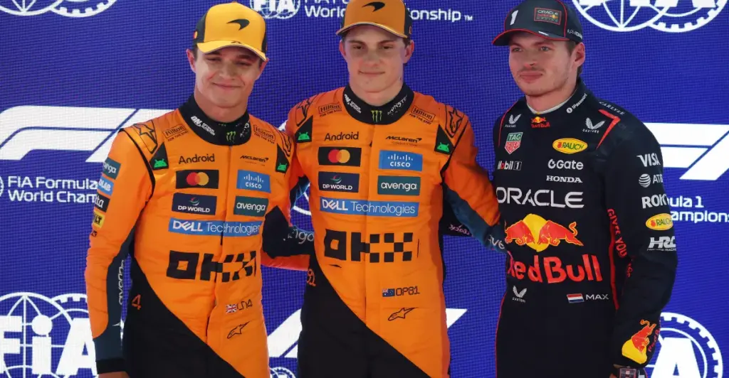 Possible championship situations for Lando Norris, Max Verstappen, and Oscar Piastri
