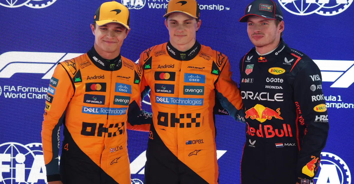 Possible championship situations for Lando Norris, Max Verstappen, and Oscar Piastri