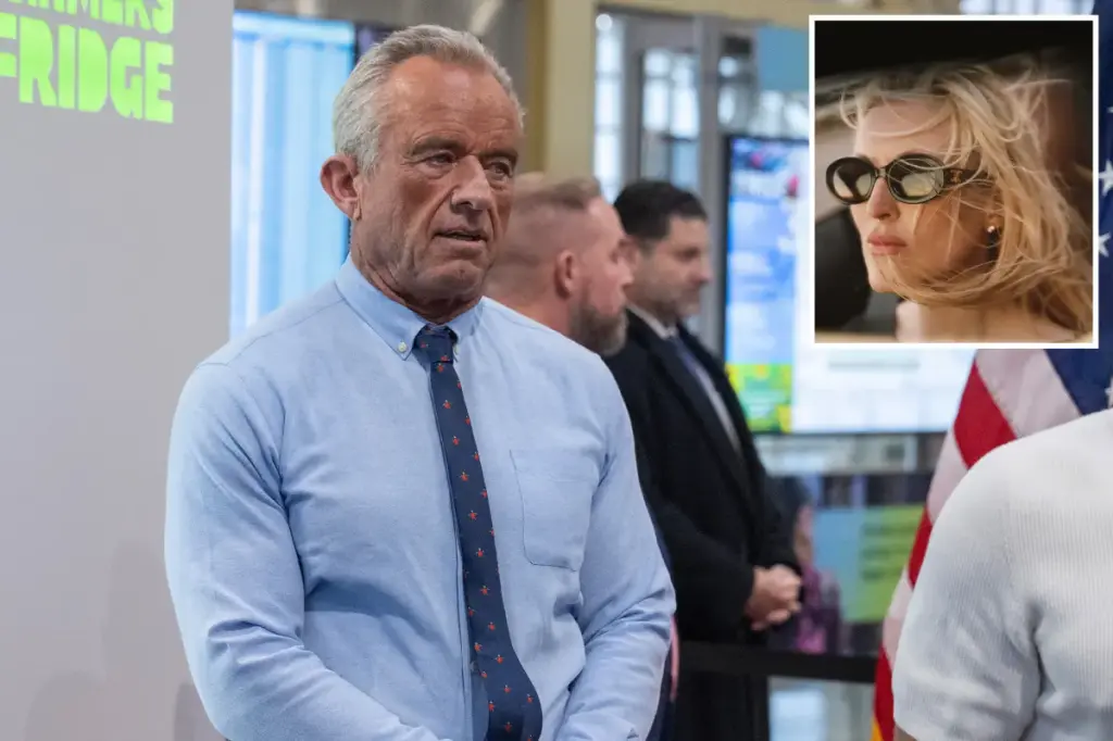 RFK Jr. avoids questions about Olivia Nuzzi relationship and stares at reporter