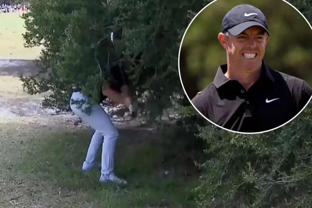 Rory McIlroy misses a shot in a cringe-worthy moment at the Australian Open