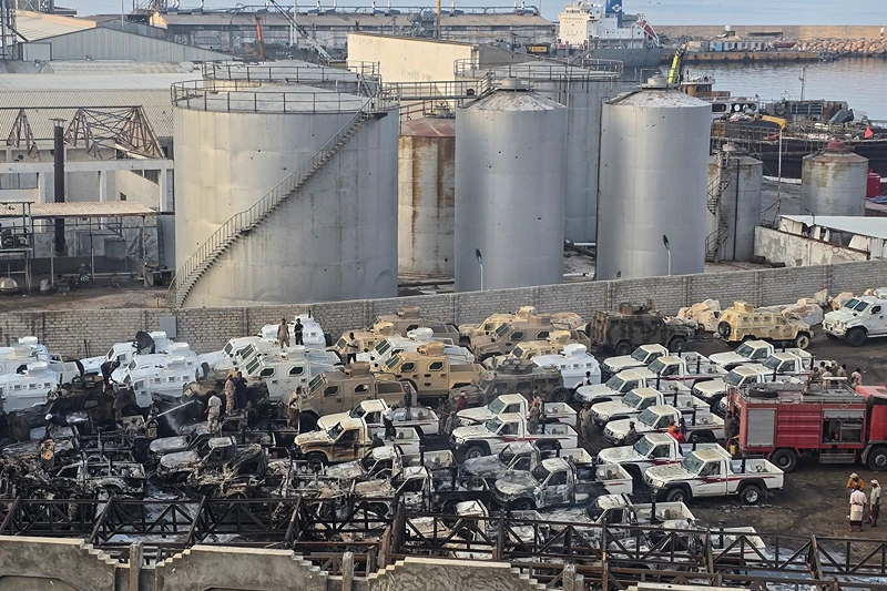 Saudi Arabia carries out airstrike on Yemeni port city aimed at a shipment thought to be associated with UAE-backed separatists.