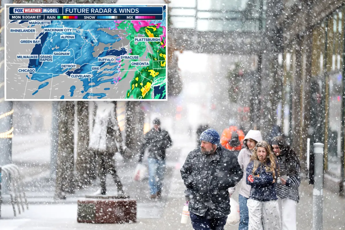 Severe winter storms could develop into a 'bomb cyclone' over the Great Lakes while 300,000 people are already without power