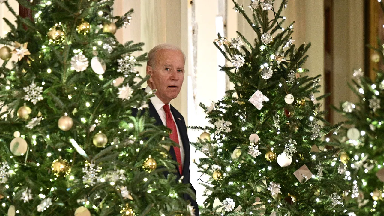 Social media users poke fun at former President Joe Biden for his Christmas photo