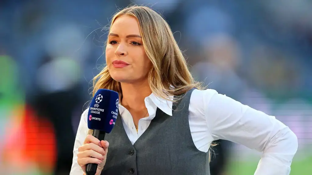 Sports presenter Laura Woods is fine after collapsing during a live broadcast.
