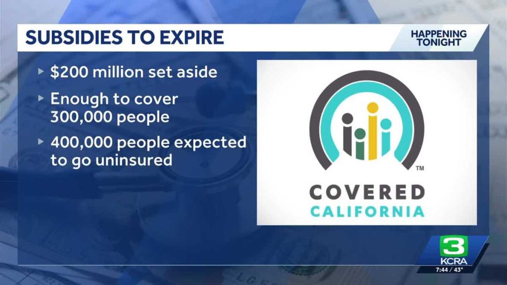 Subsidies for the Affordable Care Act are about to end, affecting some premiums in Covered California.