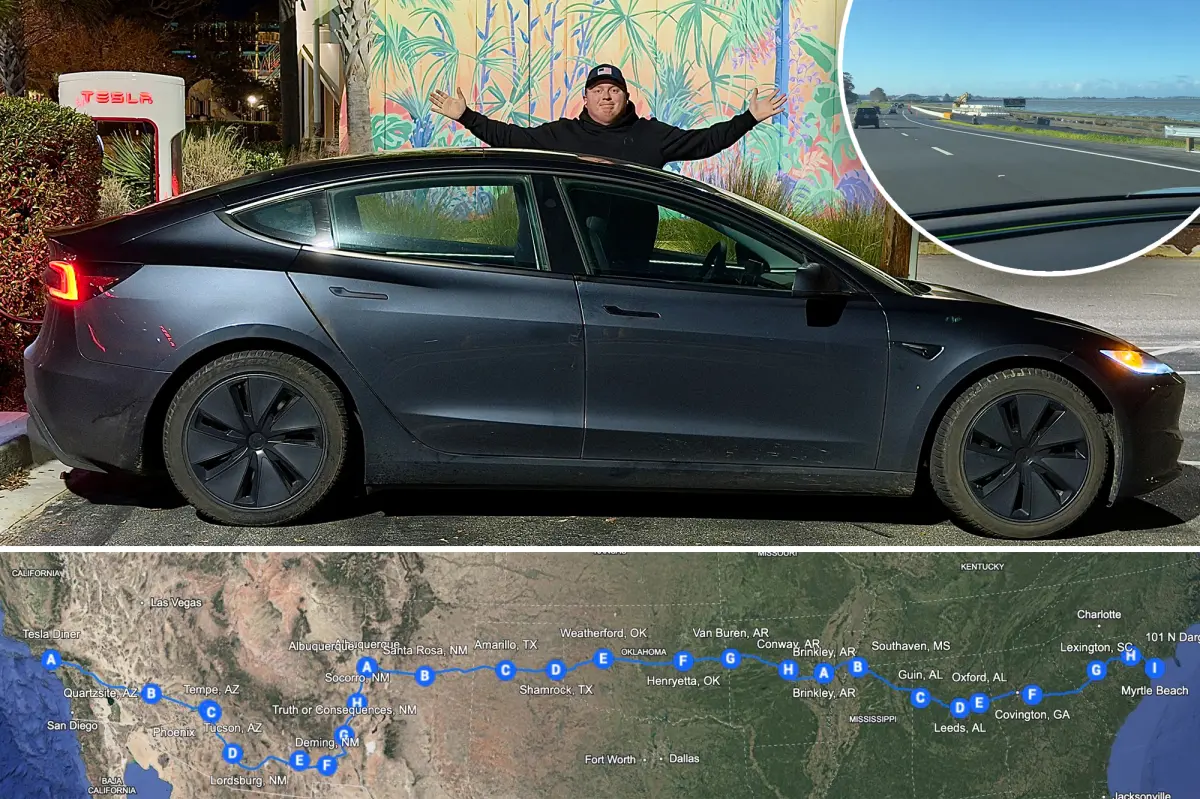 Tesla driver finishes first completely self-driving journey across the country, and Elon Musk comments on the landmark trip.
