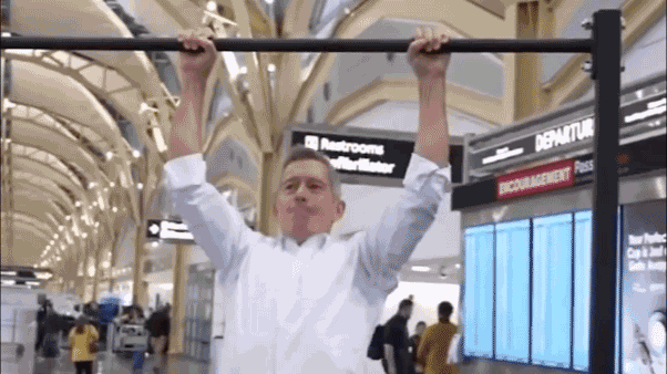 Trump aides do pull-ups at the airport to kick off a $1B family travel initiative