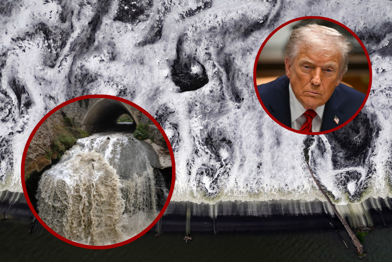 Trump calls on Mexico to urgently address its water and sewage issues, describing it as a serious threat.