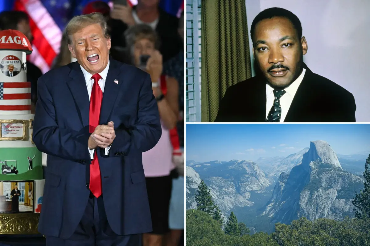 Trump designates his birthday as a free national park day while eliminating MLK Day and Juneteenth.