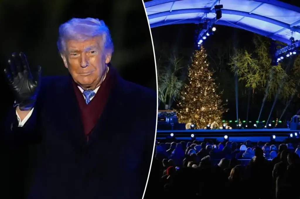 Trump expresses his love for every US citizen, including those he doesn't favor, after referencing Jesus during Christmas tree lighting.