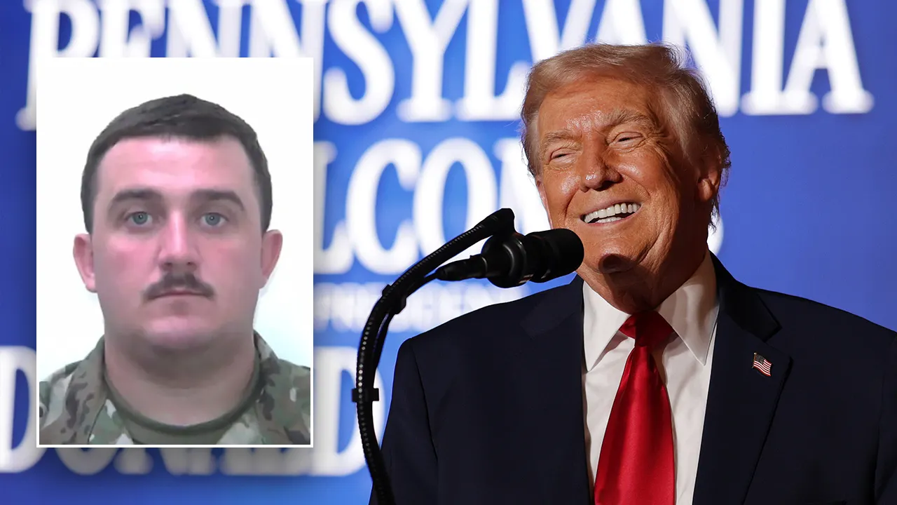 Trump provides news on injured National Guard member Andrew Wolfe during his speech