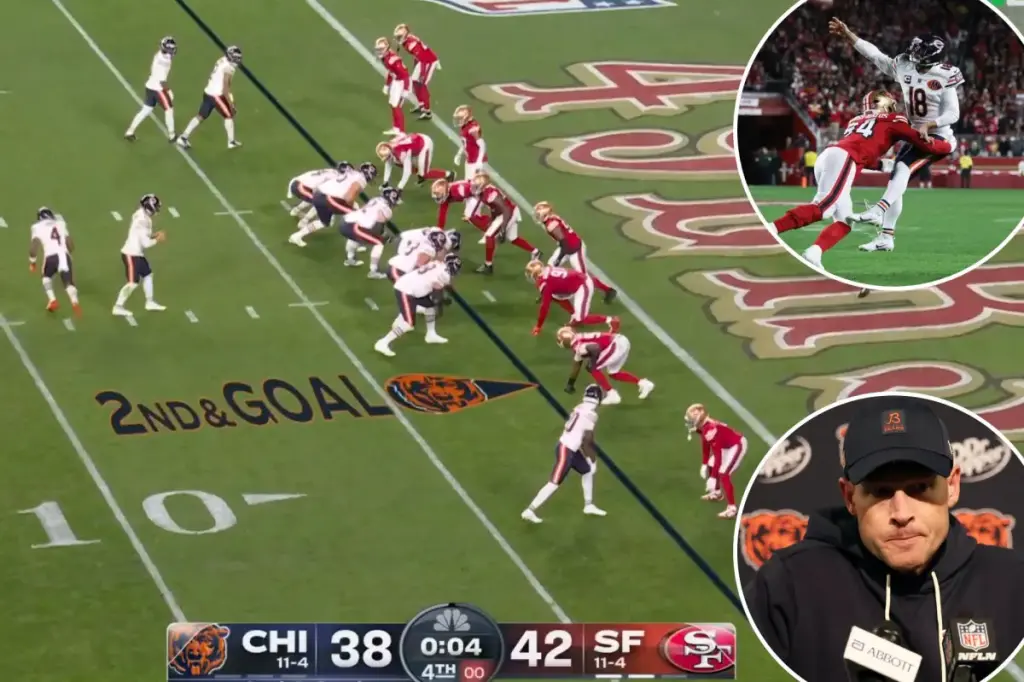 What went wrong on the Bears' last play against the 49ers in the thrilling Sunday night game
