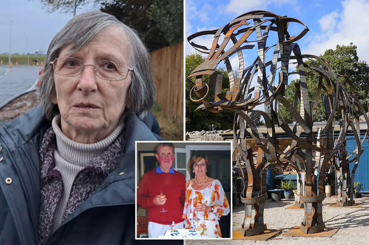 Widow Wendy Pleasant, whose husband was killed by cows, outraged as council places bull statue outside her home