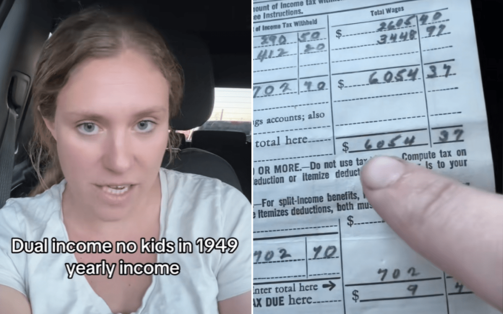 Woman Discovers 1949 Tax Return of DINK Grandparents, One Number Leaves Her Amazed