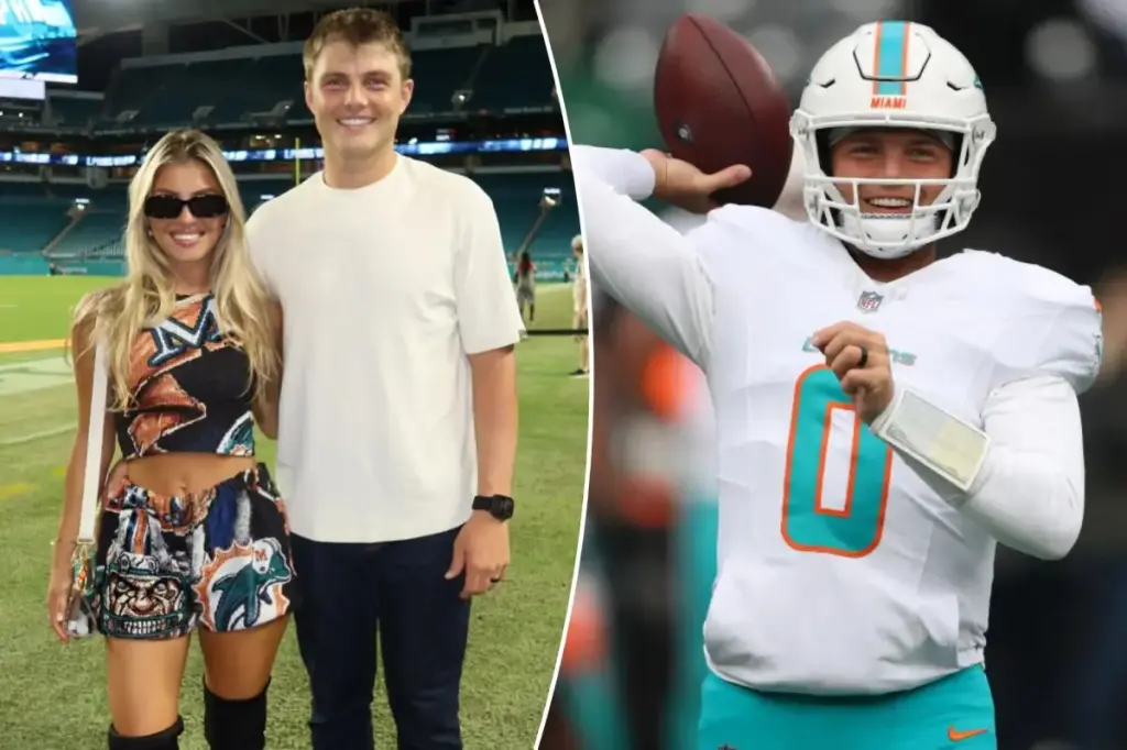 Zach Wilson praises his wife in a birthday message amid Dolphins uncertainties.