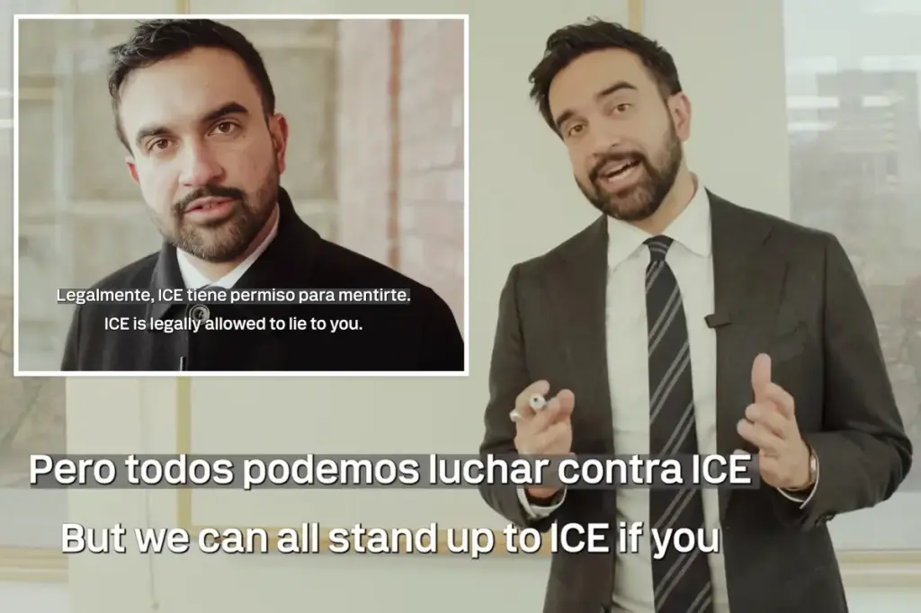 Zohran Mamdani shares tips on evading ICE in a video urging people to confront the federal authorities.