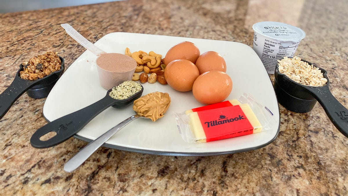 A Visual Representation of 100 Grams of Protein on a Plate