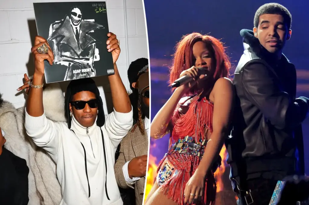 A$AP Rocky seems to take a shot at Drake in a new song by boasting about winning over Rihanna.