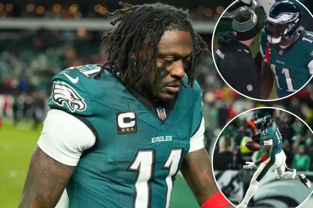 A.J. Brown avoids Eagles media following sideline incident and poor performance in what may be his last game with the team.