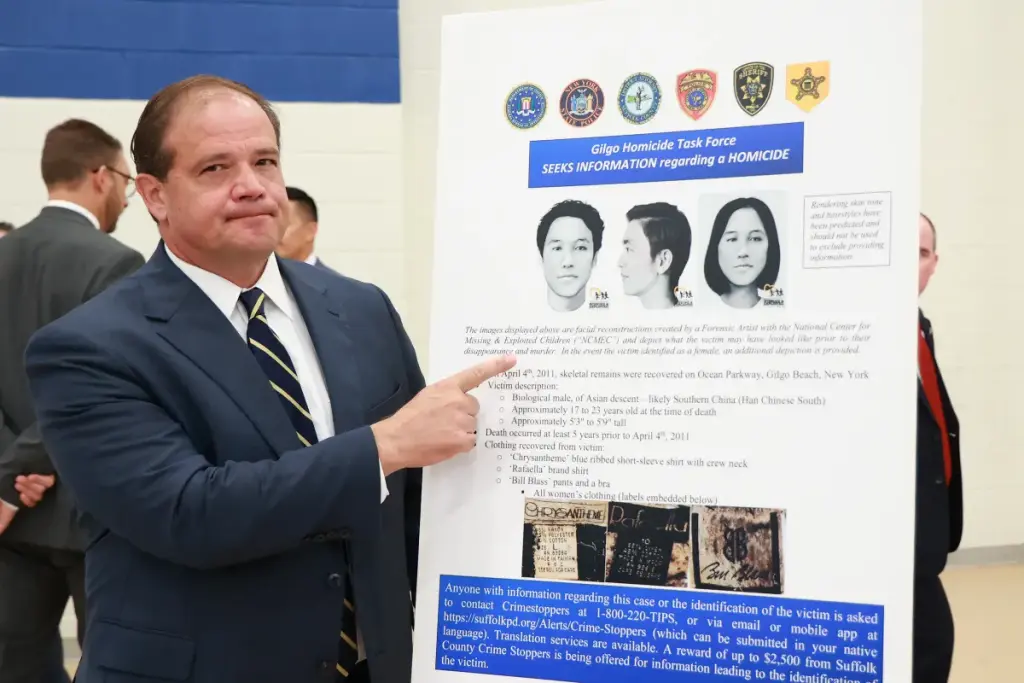 Advanced DNA technology may help identify cold-case 'Asian Doe' victim from Gilgo Beach, according to the District Attorney.