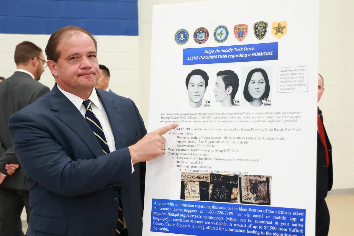 Advanced DNA technology may help identify cold-case 'Asian Doe' victim from Gilgo Beach, according to the District Attorney.