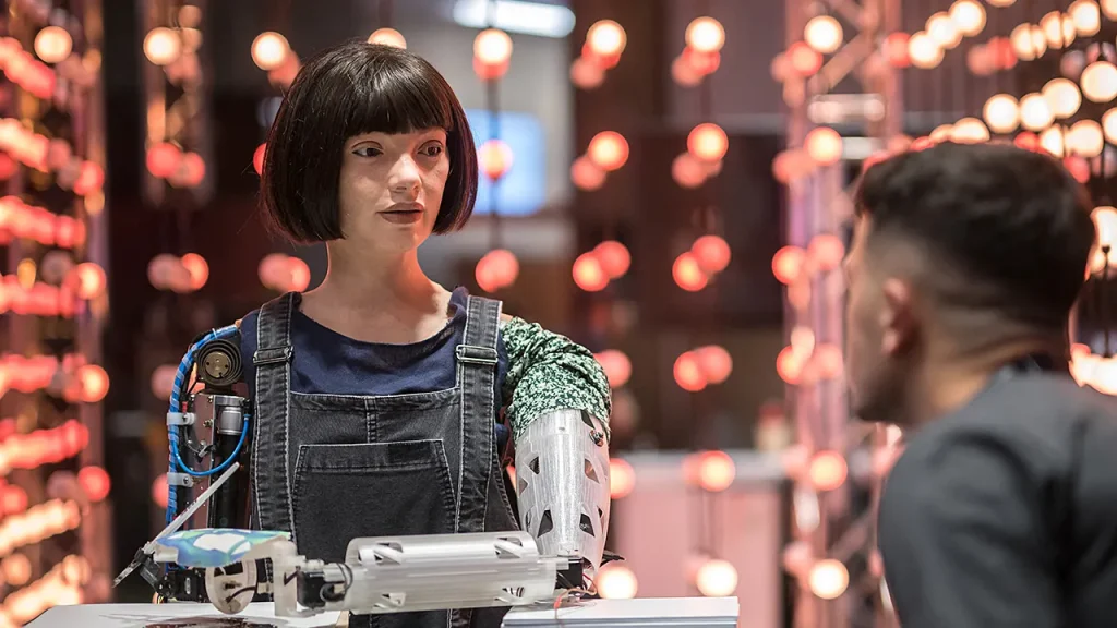 Ai-Da Robot creates Space Pod dwellings for upcoming Moon and Mars base showcase