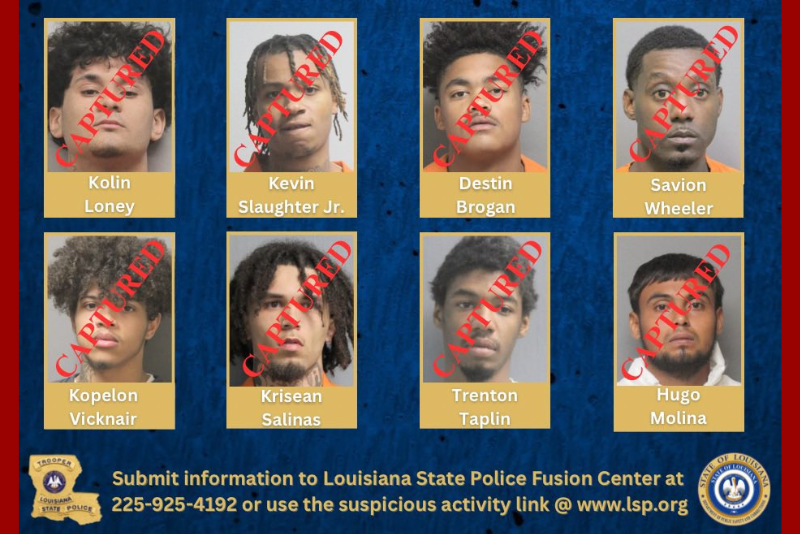 All 8 inmates who broke out of the Riverbed Detention Center have been caught again