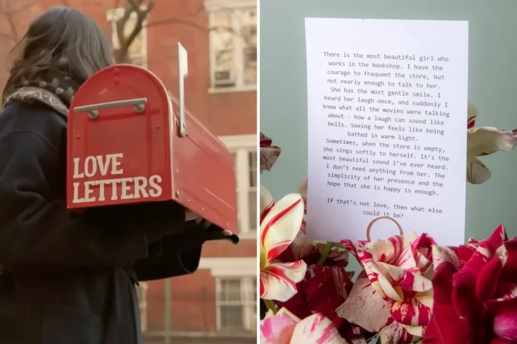 Anonymous love letters from New Yorkers displayed in red mailboxes throughout the city in an exhibition