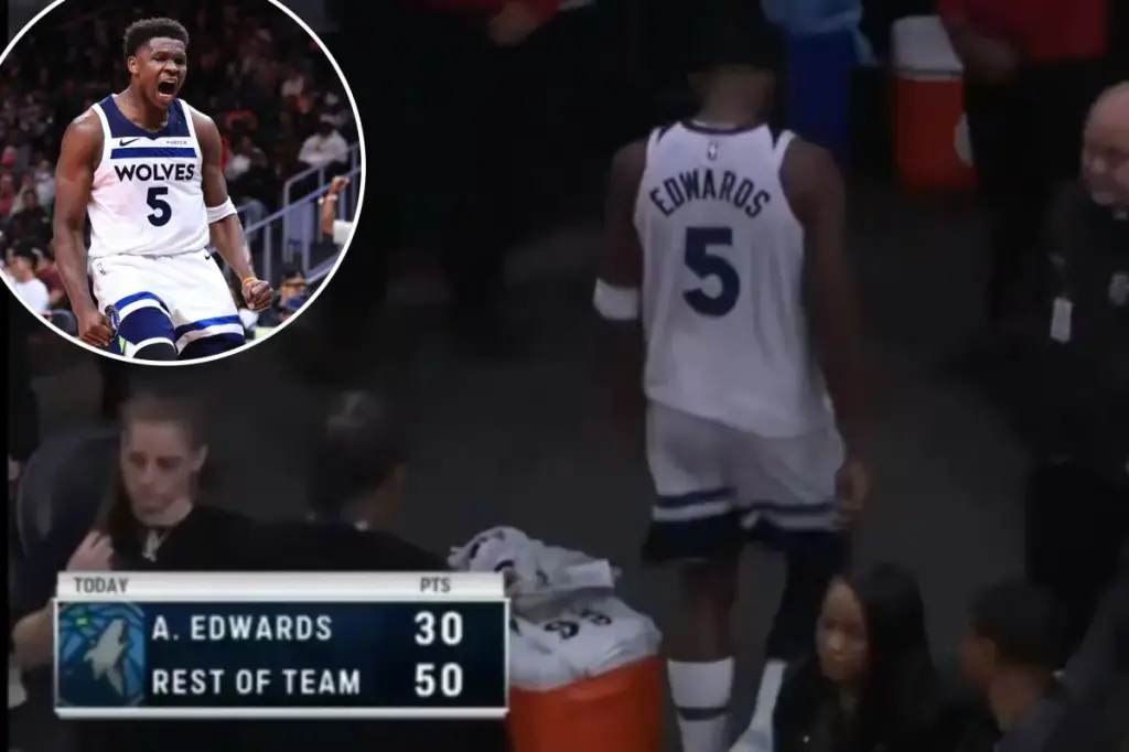 Anthony Edwards walks off Timberwolves bench during game in surprising moment