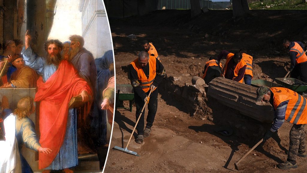 Archaeologists discover ancient bathtub and statue pieces in the ruins of Ephesus, Turkey