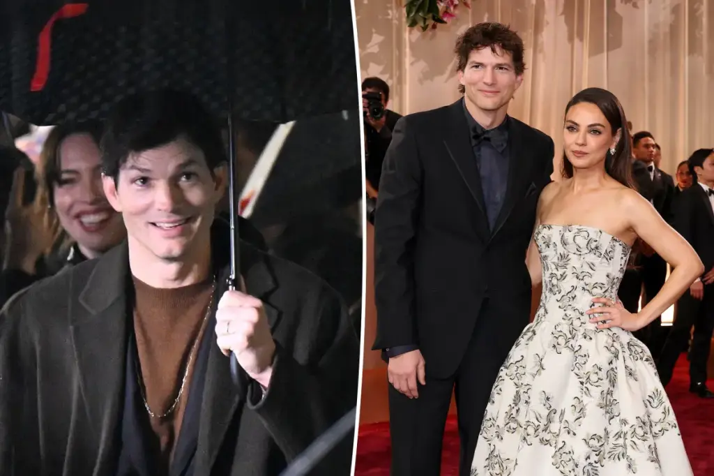 Ashton Kutcher clarifies shower rumors involving his wife Mila Kunis