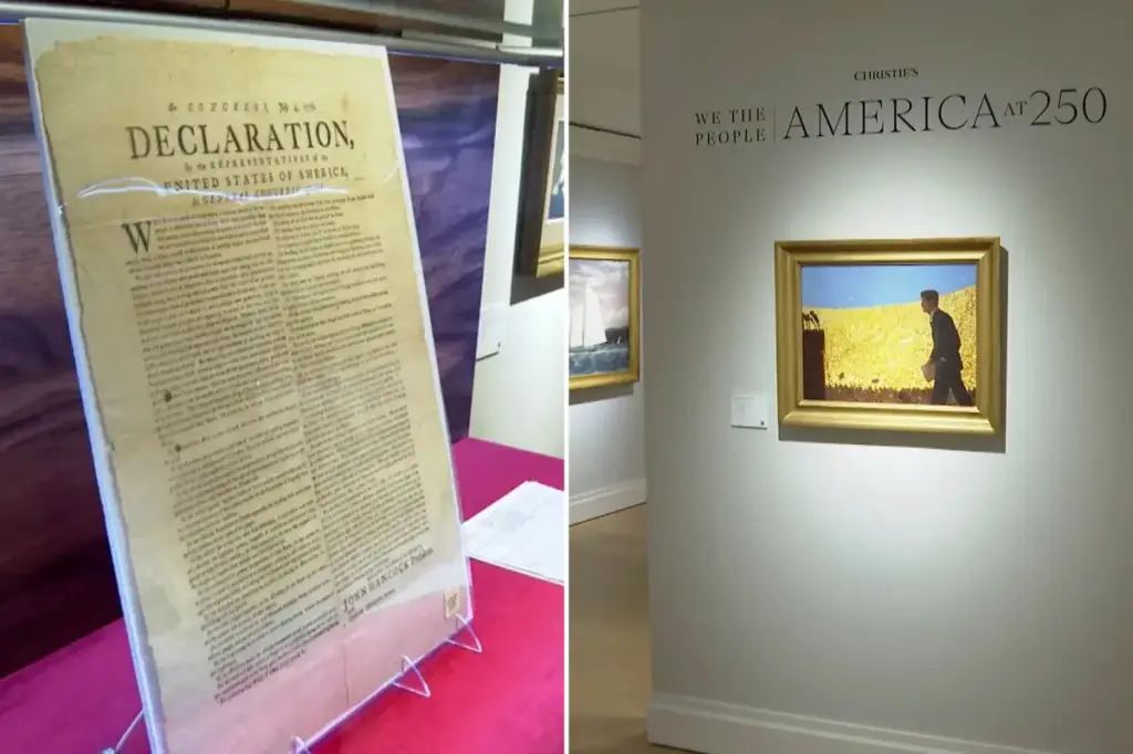 Auction celebrating the 250th anniversary of the United States showcases historic documents