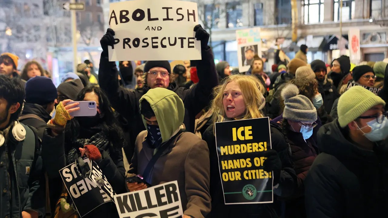 Authorities detain several protesters at anti-ICE demonstration in New York City hotel