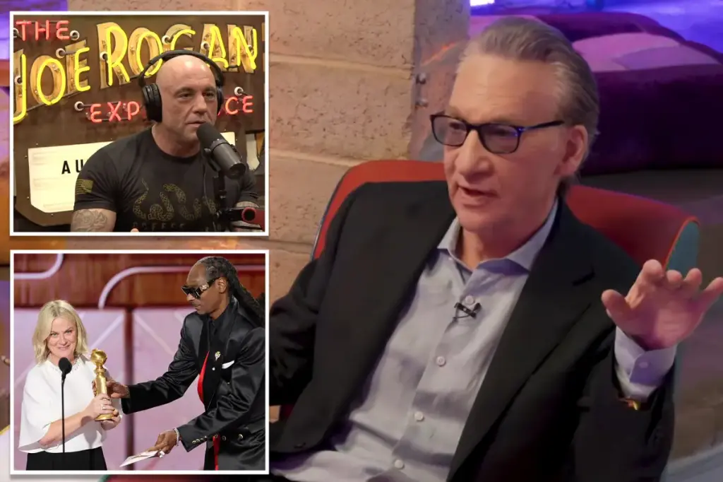 Bill Maher criticizes the Golden Globes for excluding Joe Rogan's podcast