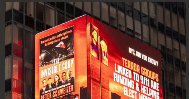 Billboard in Times Square Reveals Shocking Information About Funding for Terrorism