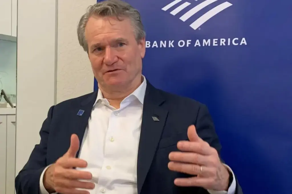 BofA's CEO Brian Moynihan optimistic about the US economy as traders increase quarterly earnings.