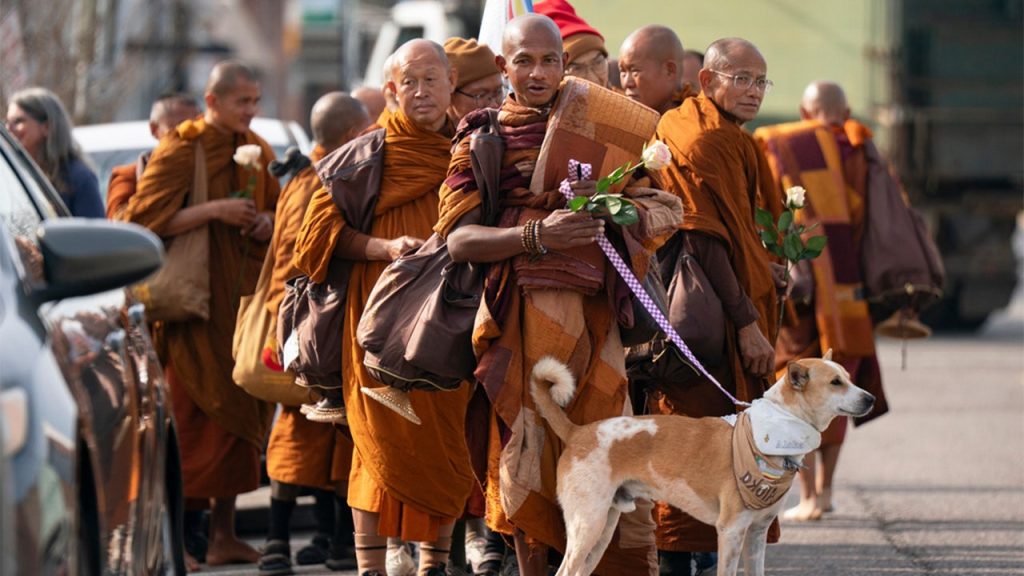 Buddhist monks travel from Fort Worth to Washington D.C. to promote peace and unity