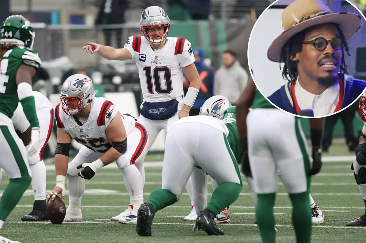 Cam Newton calls Drake Maye a 'game manager' as their rivalry grows.