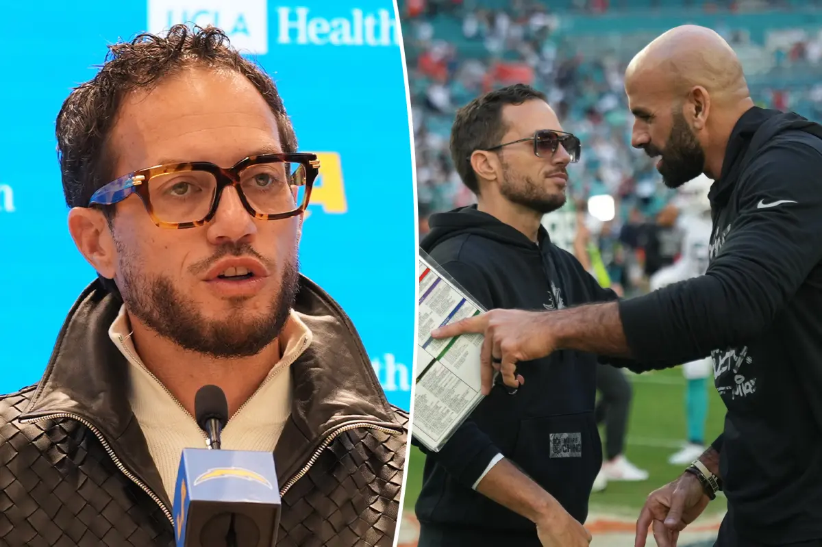 Chargers offensive coordinator Mike McDaniel takes a similar route as Robert Saleh after being let go by the Dolphins.