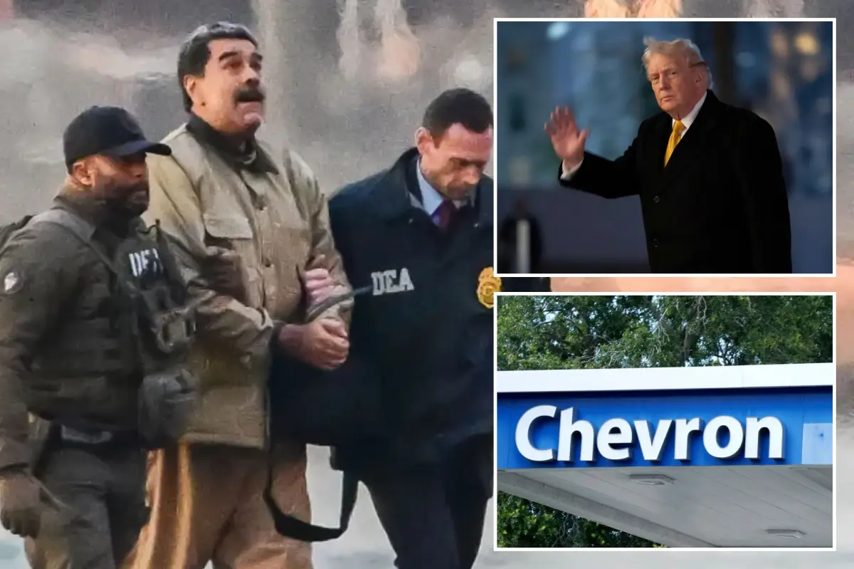 Chevron and energy stocks rise after the US captures Nicolás Maduro, but oil prices remain stable.