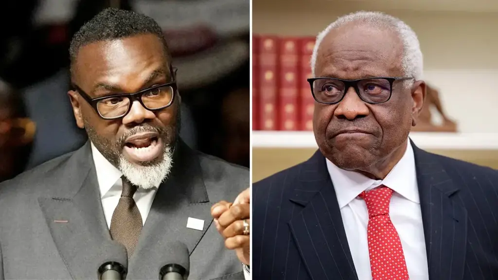 Chicago Mayor Brandon Johnson claims Thomas 'did not help Black individuals'